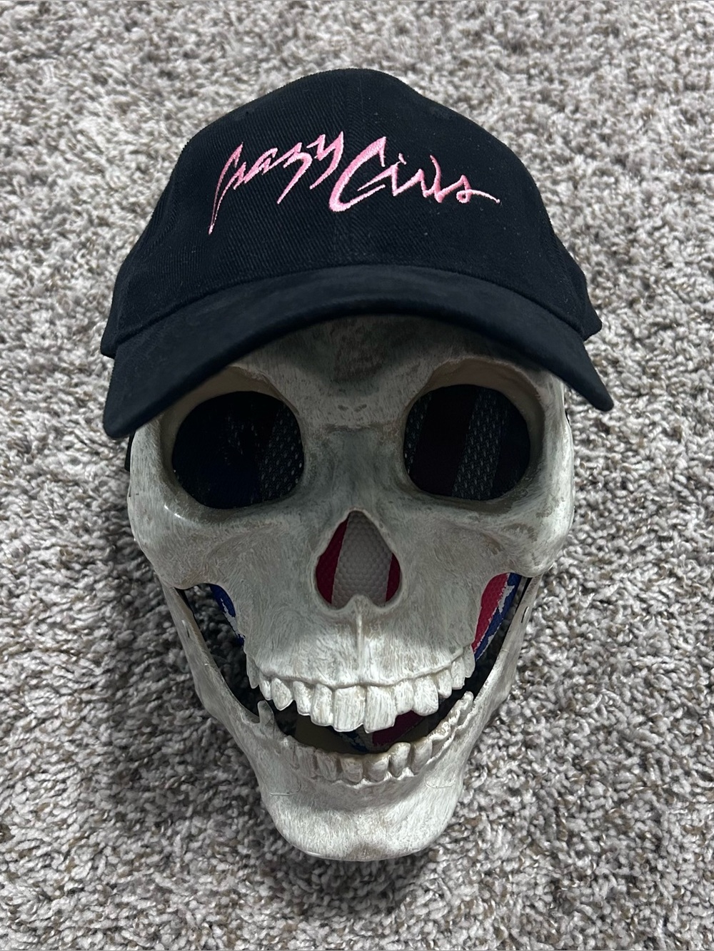 CRAZY GIRLS LAS VEGAS Novelty Souvenir BLACK Strapback DAD HAT Cap